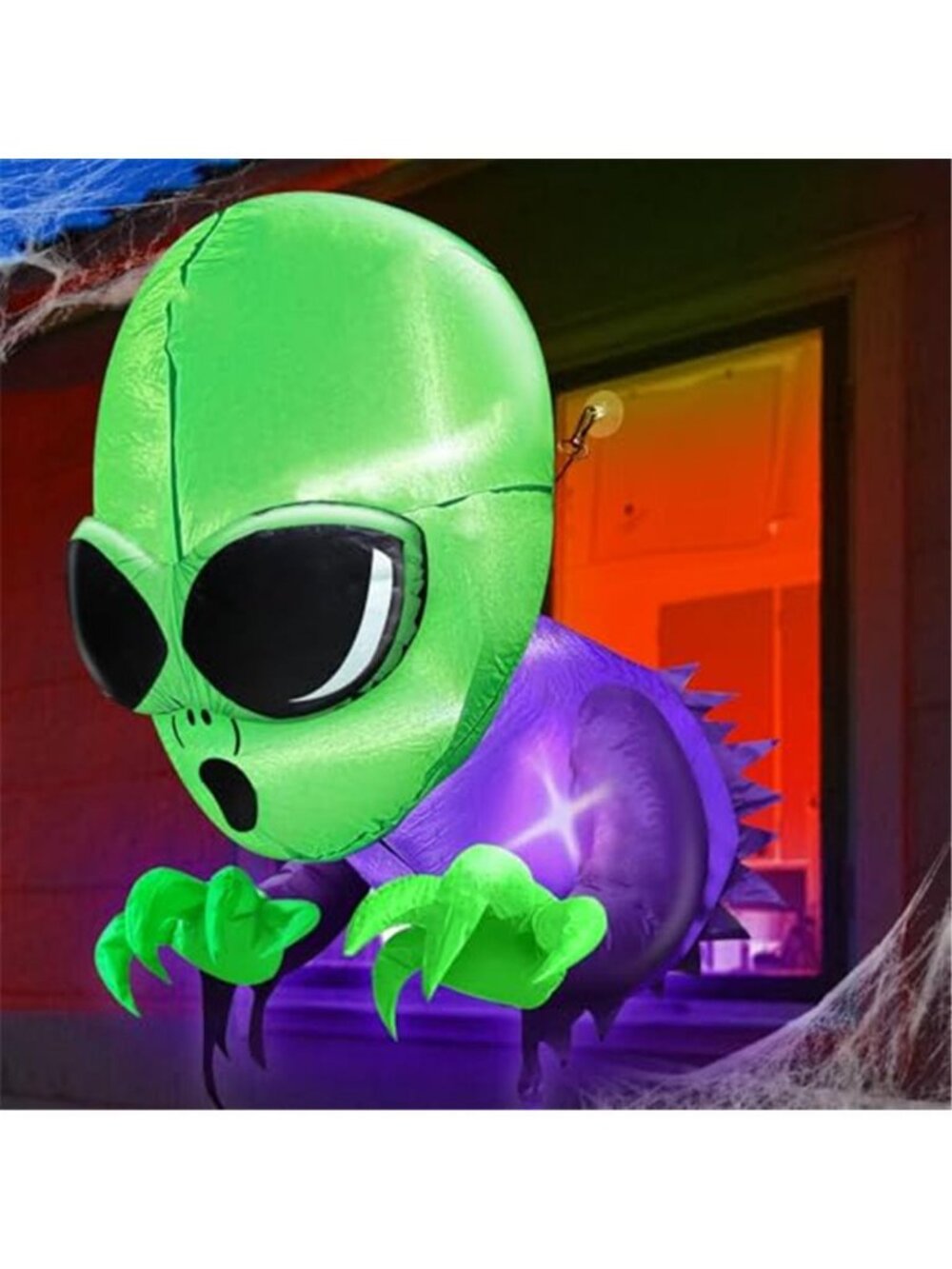 Halloween Inflatables Outdoor Decorations Alien Broke Out from Window